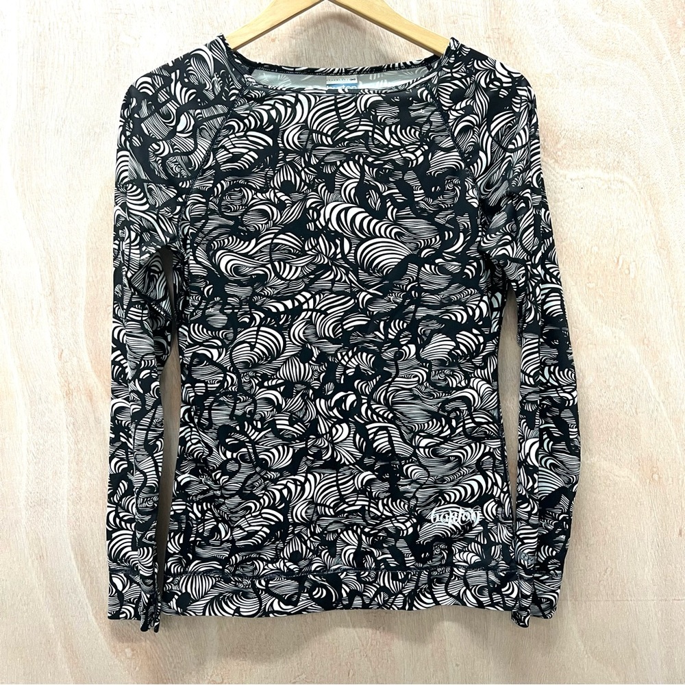 Burton Dryride Large Black and White Long Sleeve Top